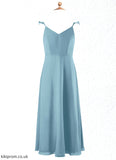 Grace A-Line Ruched Chiffon Floor-Length Junior Bridesmaid Dress STBP0020012