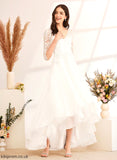 Tulle Lace Dress With Wedding Zara Beading V-neck Wedding Dresses A-Line Asymmetrical Sequins
