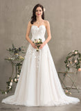 Dress Train Wedding Tulle Lace Ball-Gown/Princess Wedding Dresses Sweetheart Caitlin Court